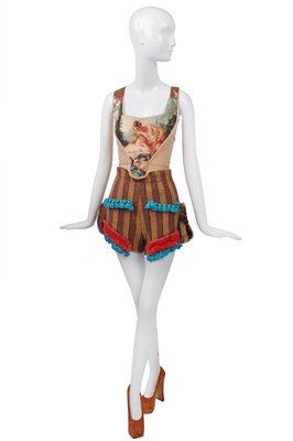 Lot 40 - A fine Vivienne Westwood Boucher-print complete corset ensemble, 'Portrait' collection, Autumn-Winter, 1990-91