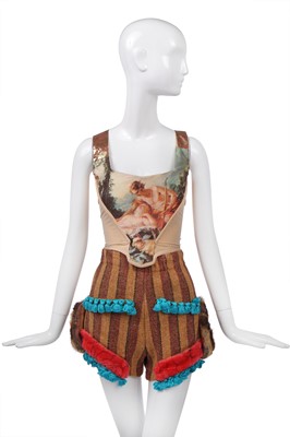 Lot 40 - A fine Vivienne Westwood Boucher-print complete corset ensemble, 'Portrait' collection, Autumn-Winter, 1990-91