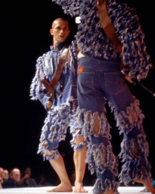 Lot 37 - A Vivienne Westwood men's denim ensemble, 'Cut and Slash', Spring-Summer, 1991