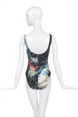 Lot 43 - A Vivienne Westwood Boucher print swimsuit and striped shirt, 'Cut, Slash & Pull', Spring-Summer, 1991