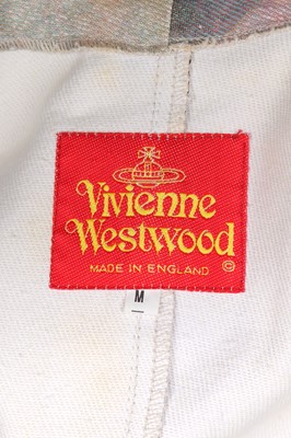 Lot 48 - A Vivienne Westwood printed denim trouser suit, 'Dressing Up' collection, Autumn-Winter, 1991-92