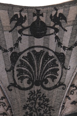 Lot 49 - A rare Vivienne Westwood complete 'Boulle' print corset ensemble, 'Salon', Spring-Summer, 1992