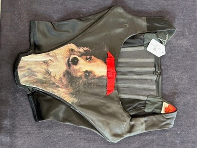 Lot 55 - A Vivienne Westwood dog print corset, 'Always on Camera' Autumn-Winter, 1992-93