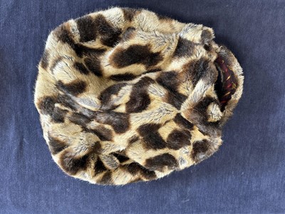 Lot 54 - A Vivienne Westwood faux leopard fur jacket and bag, 'Always on Camera' Autumn-Winter, 1992-93