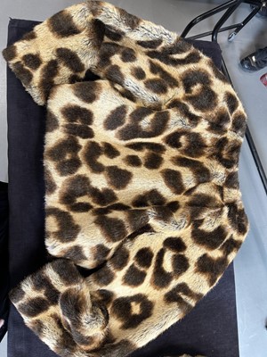 Lot 54 - A Vivienne Westwood faux leopard fur jacket and bag, 'Always on Camera' Autumn-Winter, 1992-93