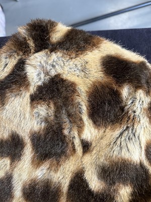 Lot 54 - A Vivienne Westwood faux leopard fur jacket and bag, 'Always on Camera' Autumn-Winter, 1992-93
