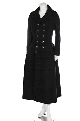 Lot 184 - A Junya Watanabe/Comme des Garçons double-breasted black wool coat, Autumn-Winter 2012-13