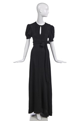 Lot 316 - An Ossie Clark for Radley black moss crêpe 'Cuddly' dress, early 1970s