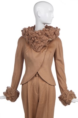 Lot 480 - Christian Dior by John Galliano camel wool-cashmere ensemble, 'Sportswear' collection, Autumn-Winter 1999-2000