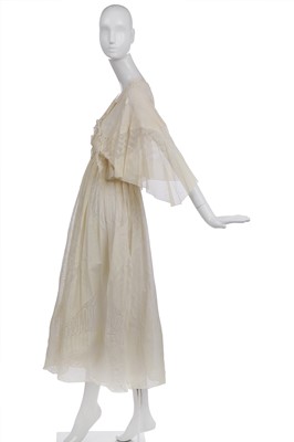 Lot 315 - A Zandra Rhodes ivory chiffon gown, mid-1970s