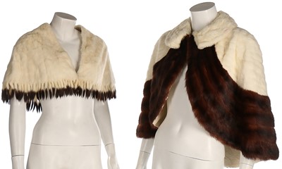 Lot 273 - Two Bradley's ermine capelets, 1930s; together...