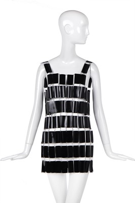 Lot 277 - A black acrylic chain-linked dress in the style of Paco Rabanne, probably 1960s