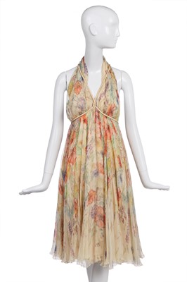 Lot 495 - An Alexander McQueen floral printed chiffon dress, 'Deliverance' collection,  Spring-Summer 2004