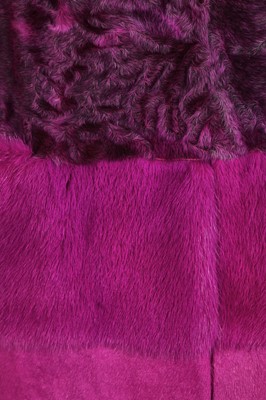 Lot 79 - An Alexander McQueen by Sarah Burton fuchsia fur coat, Pre-Fall 2011