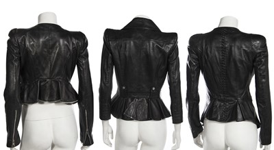 Lot 80 - Three Alexander McQueen by Sarah Burton lambskin leather jackets, 2012-13