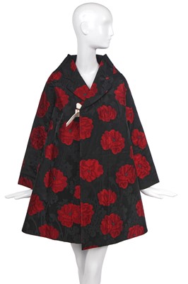 Lot 145 - A Comme des Garçons 'Flat' or '2D' collection poppy-patterned coat, Autumn-Winter 2012-13
