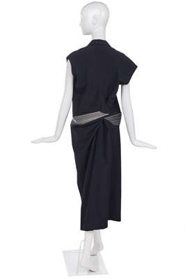 Lot 146 - A Junya Watanabe/Comme des Garçons navy wool dress, Spring-Summer 1999