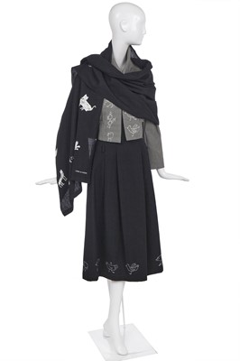 Lot 139 - An early Comme des Garçons wool ensemble, 'Liberation from Tailoring' collection, Autumn-Winter 1989-90