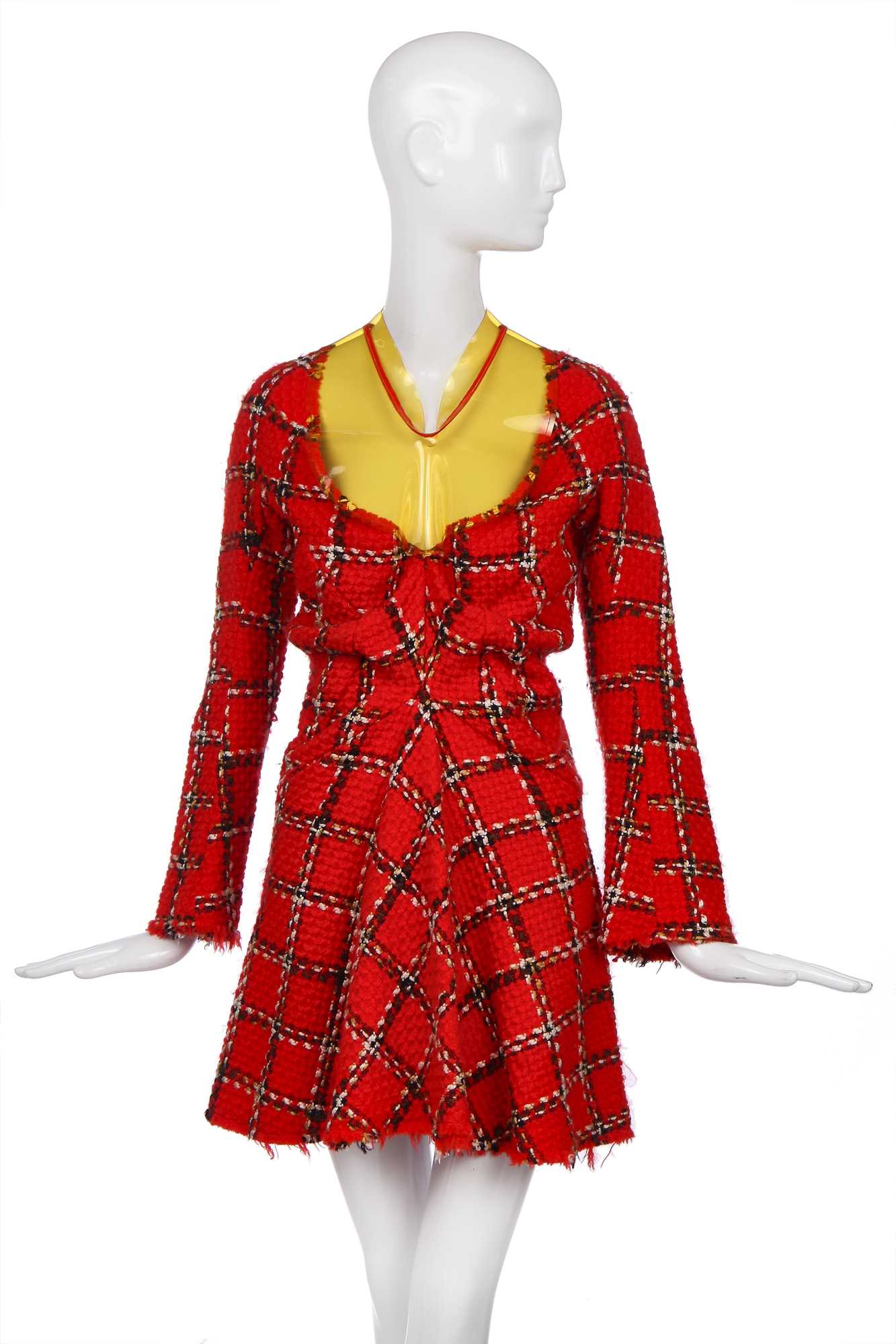 Lot 141 - A Junya Watanabe/Comme des Garçons windowpane check tweed dress, Autumn-Winter 2001-02