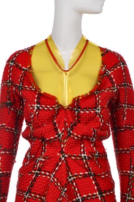 Lot 141 - A Junya Watanabe/Comme des Garçons windowpane check tweed dress, Autumn-Winter 2001-02