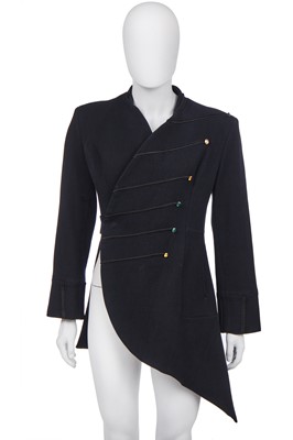 Lot 138 - A Yohji Yamamoto military-inspired black wool blend jacket, Autumn-Winter 1988-89