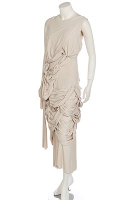 Lot 196 - An Issey Miyake beige crêpe dress, Autumn-Winter 2003-04