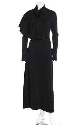 Lot 197 - An Issey Miyake black ottoman wool dress, 2000s