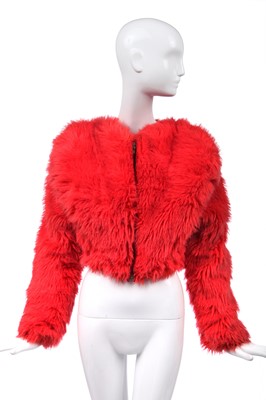 Lot 60 - A Vivienne Westwood red Love Heart 'Gorilla' jacket,  'Always on Camera' Autumn-Winter, 1992-93