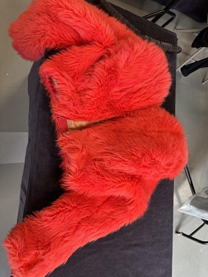Lot 60 - A Vivienne Westwood red Love Heart 'Gorilla' jacket,  'Always on Camera' Autumn-Winter, 1992-93