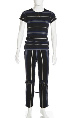 Lot 162 - A Vivienne Westwood men's striped ensemble, 'Cafe Society', Spring-Summer 1994