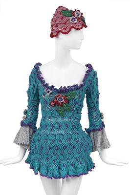 Lot 67 - A fine complete crochet corset dress ensemble, 'On Liberty' collection, Autumn-Winter, 1994-95
