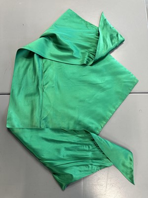 Lot 255 - A Christian Dior couture emerald-green satin ballgown, 'Soirée à Londres' model, 'Y' line, Autumn-Winter 1955-56
