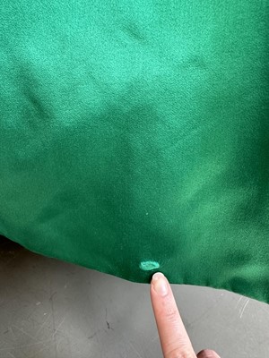 Lot 255 - A Christian Dior couture emerald-green satin ballgown, 'Soirée à Londres' model, 'Y' line, Autumn-Winter 1955-56