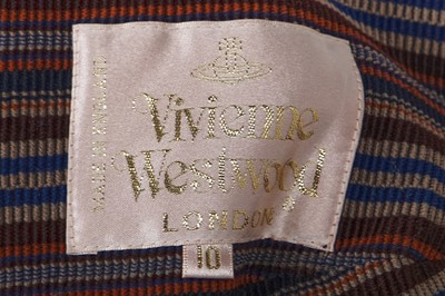 Lot 71 - A Vivienne Westwood striped and ribbed wool suit, 'Dressed to Scale' collection, Autumn-Winter 1998-99