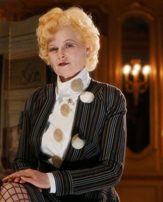 Lot 71 - A Vivienne Westwood striped and ribbed wool suit, 'Dressed to Scale' collection, Autumn-Winter 1998-99