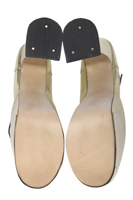 Lot 74 - A pair of Vivienne Westwood gold-leather Super Elevated Ghillie platform shoes, 2001