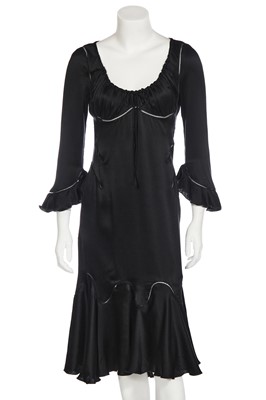 Lot 92 - An Alexander McQueen black satin dress, 'Supercala...' collection, Autumn-Winter 2002-03