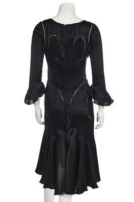 Lot 92 - An Alexander McQueen black satin dress, 'Supercala...' collection, Autumn-Winter 2002-03
