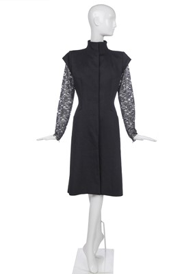 Lot 130 - An Alexander McQueen black wool coat, 'Joan' collection, Autumn-Winter 1998-99