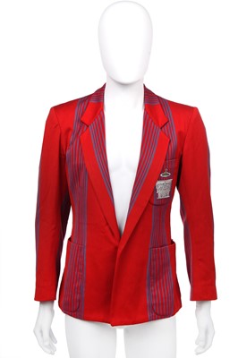 Lot 38 - A Vivienne Westwood striped wool blazer 'Time Machine' collection, Autumn-Winter 1988-89