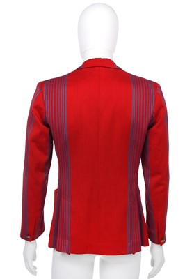 Lot 38 - A Vivienne Westwood striped wool blazer 'Time Machine' collection, Autumn-Winter 1988-89