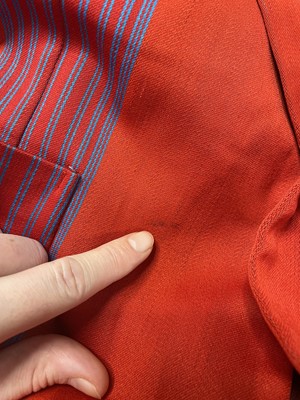 Lot 38 - A Vivienne Westwood striped wool blazer 'Time Machine' collection, Autumn-Winter 1988-89