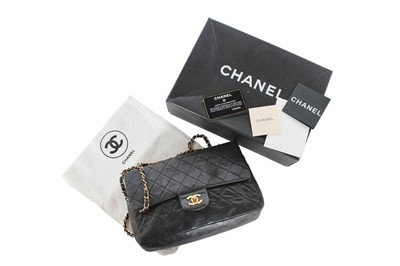 Lot 263 - A Chanel navy quilted lambskin leather classic...