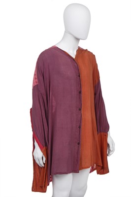 Lot 77 - A rare dyed muslin shirt, 'Afghanistan Repudiates Western Ideals', Spring-Summer, 1985