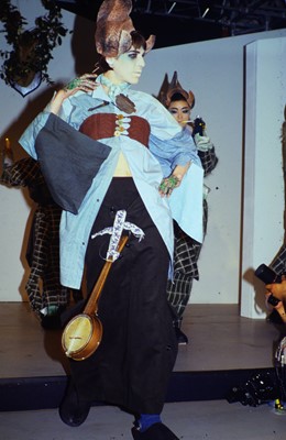 Lot 84 - A rare John Galliano knitted breastband 'The Ludic Game' collection, Autumn-Winter, 1985-86