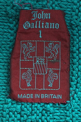 Lot 84 - A rare John Galliano knitted breastband 'The Ludic Game' collection, Autumn-Winter, 1985-86