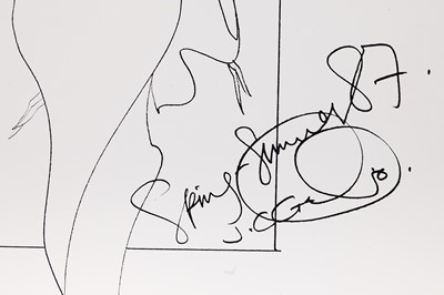 Lot 95 - A John Galliano original fashion sketch, Spring-Summer, 1987