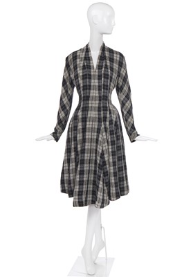 Lot 93 - A rare John Galliano tartan cotton 'bustle' dress, 'The Rose' collection, Autumn-Winter 1987-88