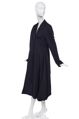 Lot 96 - A John Galliano navy wool coat/dress, 'The Rose' collection, Autumn-Winter 1987-88