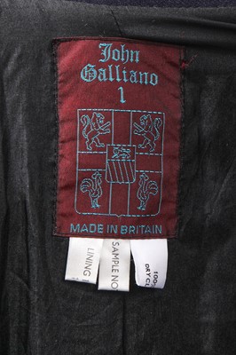 Lot 96 - A John Galliano navy wool coat/dress, 'The Rose' collection, Autumn-Winter 1987-88